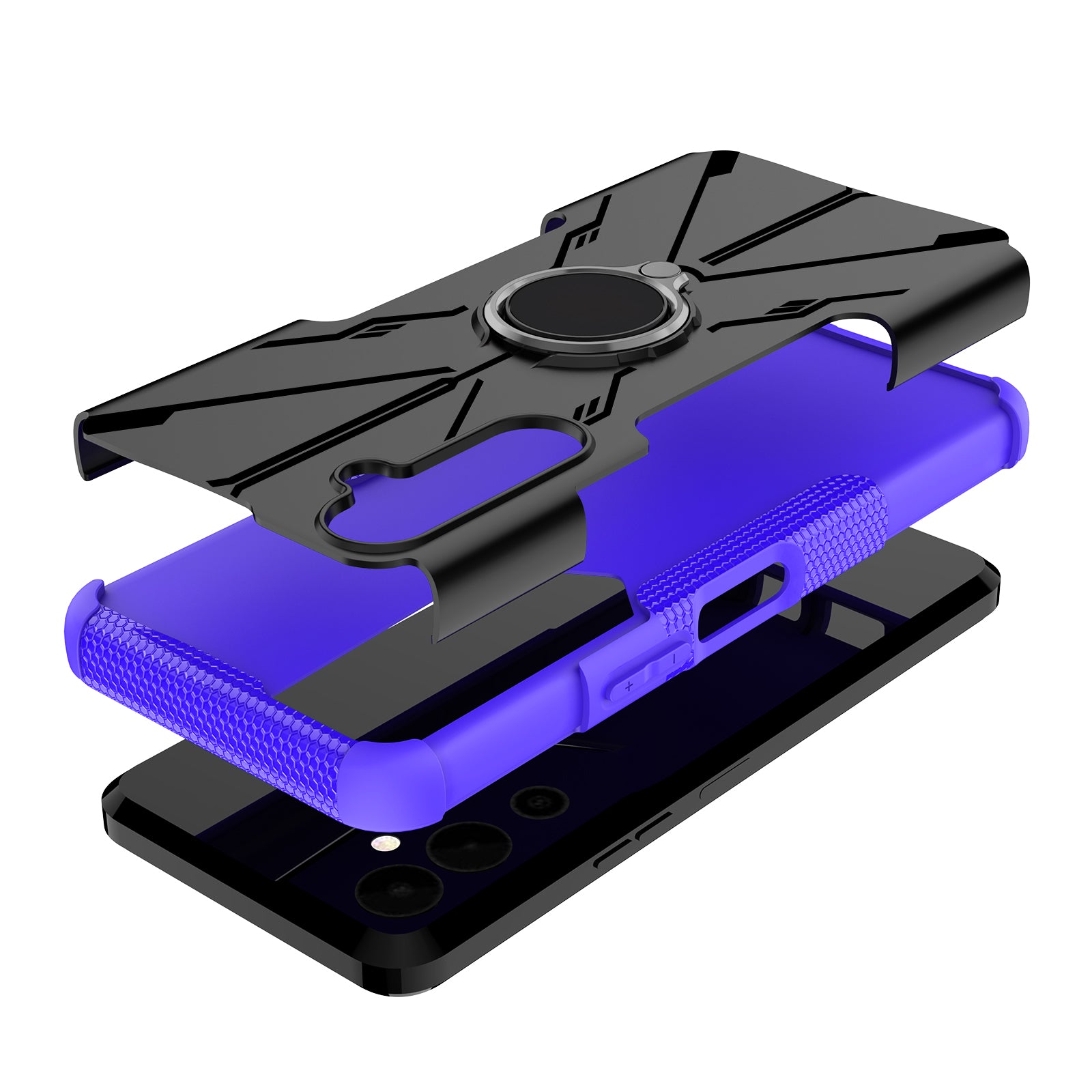 For Tecno Pova Neo 2 4G Ring Holder Kickstand Phone Cover Hard PC Soft TPU Cell Phone Case For Tecno Pova Neo 2 4G Ring Holder Kickstand Phone Cover Hard PC Soft TPU Cell Phone Case